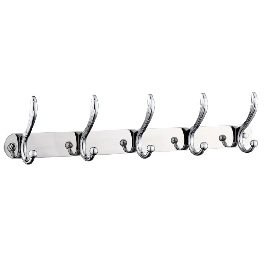 

Bedroom Rustproof Cloth Hanger Hat Wall Mount Holder Bathroom Stainless Steel Organizer Hook Coat Rack