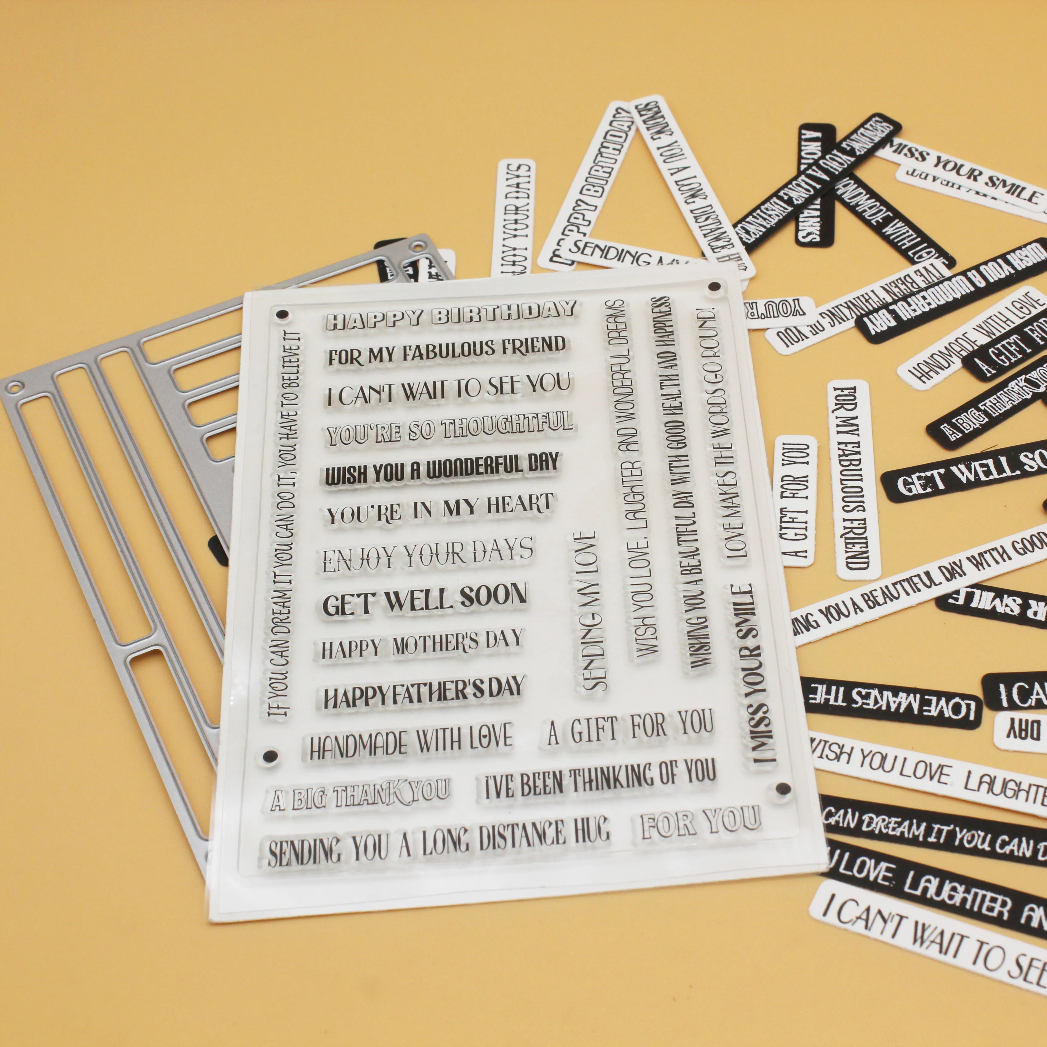 Fustella Metallica "Thank You For You" – Stencil Per Scrapbooking E Biglietti Di Auguri (10x5,1cm)