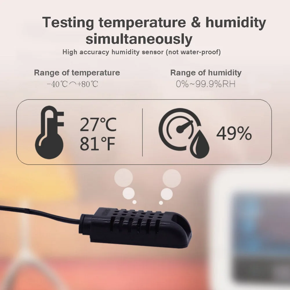 Sonoff TH10 WiFi Smart Switch Пульт дистанционного управления Смартфон Датчик температуры и влажности для умного дома