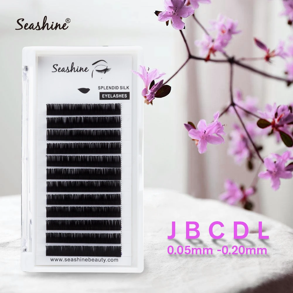 

Seashine Mink Lashes Extensions Individual Lash J B C D L Curl Russian Volume Lashes 0.18mm Thickness Individual Eyelashes Fans