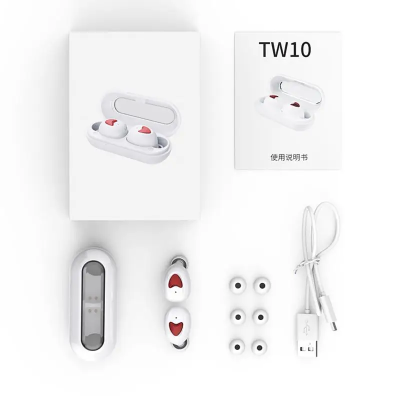 TW10 TWS беспроводные Bluetooth наушники с зарядным чехлом fone de ouvido гарнитура Мини Airbuds Handsfree наушники спортивные наушники для телефона