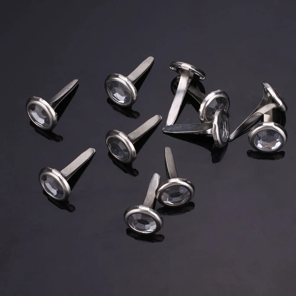 Круглые мини стразы для рукоделия 20 шт. 8 мм заклепки крепеж украшение в