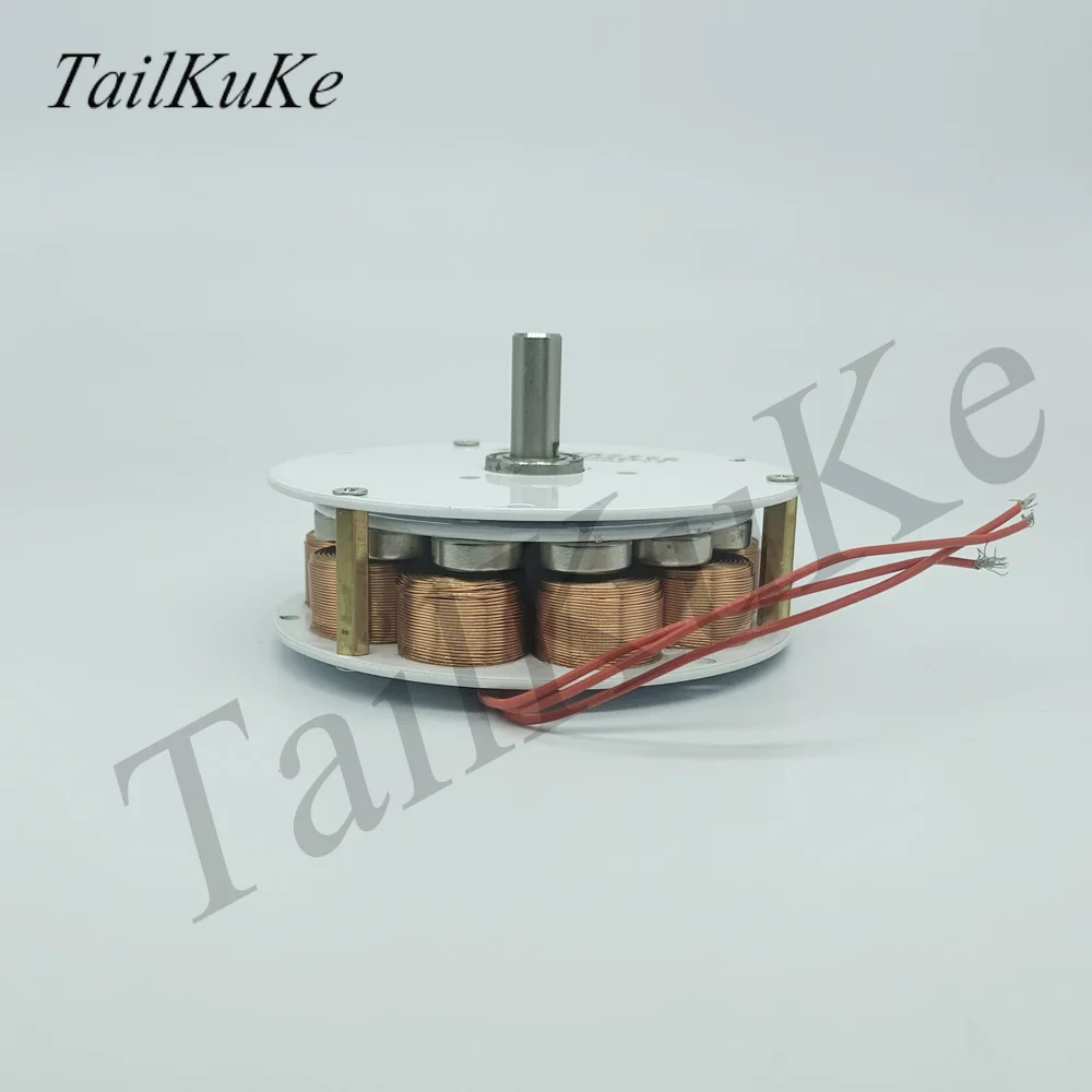 50W Mini Disc Iron Core Generator Strong Magnetic Low Speed Multi-pole Three-phase AC Generator