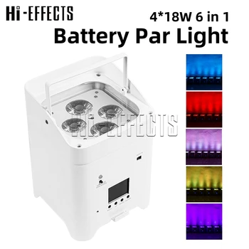 

4PCS/Lot 4X18W APP Mobile Freedoom Battery Operated Charging 6in1 RGABW UV LED Par Light Stage Par Projector LED UPLIGHT