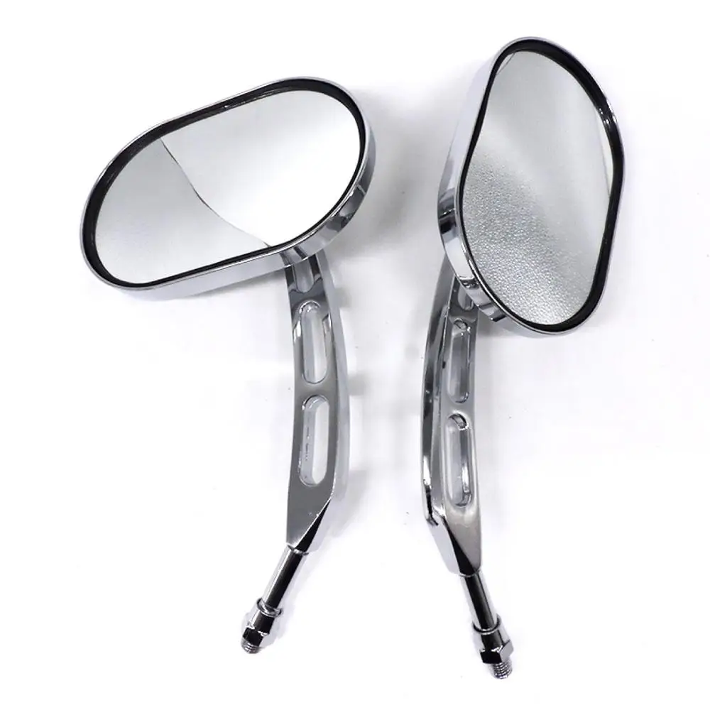 1Pair 10mm Universal Rectangle Aluminum Motorcycle Rearview Mirrors ...