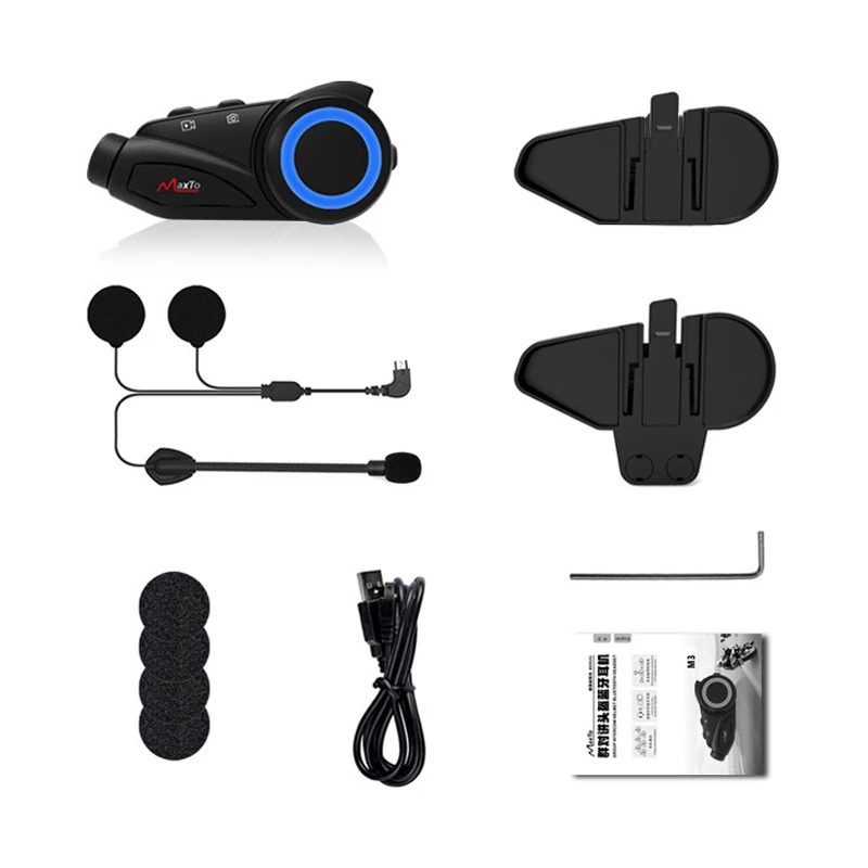 New-M3-Motorcycle-Intercom-Waterproof-Sony-HD-Wide-Angle-Lens-1080P-Group-6-Riders-Bluetooth-FM