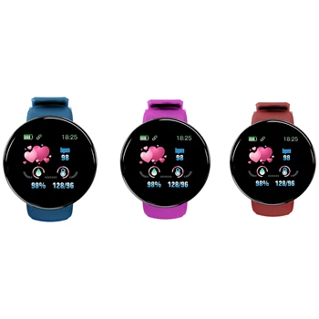 

D18 Bluetooth Smart Watch Men Women Blood Pressure Round Watch Waterproof Sport Tracker WhatsApp for Android Ios