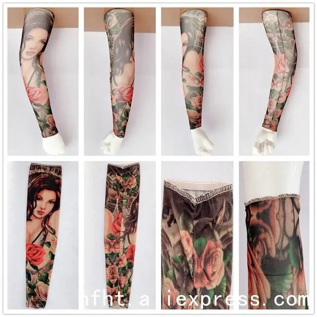 Китайский дракон тотем искусственный TTattoo рукав(прошитый), съемные гетры татуировки рукав, длина 47 см, HT001-005