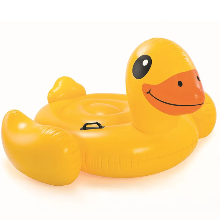 

INTEX Genuine Product 57556 Small Yellow Duck Riding Water Animal Riding Water Inflatable Bed, Inflatable Floating Row