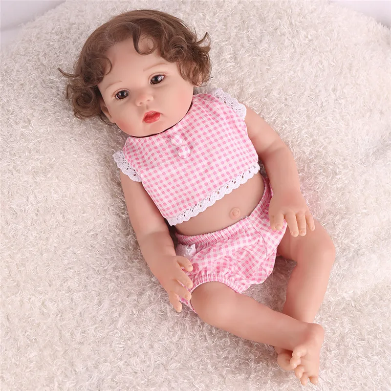 Bebe Reborn Realista 45 см Мягкая силиконовая имитация всего тела Реалистичная кукла Reborn для малышей Bonecas девочка Bebe Bathe игрушка кукла