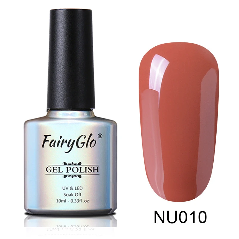 FairyGlo 10 мл розовый лак для ногтей УФ Гель-лак удаляемый путем отмачивания лак Декоративный Лак для ногтей Vernis полу Перманентный лак для ногтей УФ-гель лак - Цвет: NU010