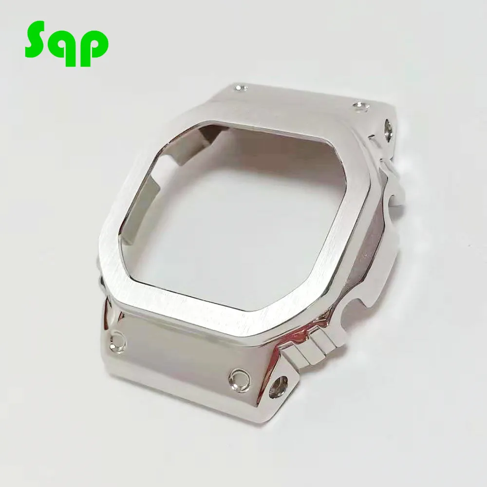 Sqp часы модификация Серебряный ремешок для часов ободок/Чехол DW5600 GW-M5610 Металл 316L нержавеющая сталь ремень подарок на день рождения