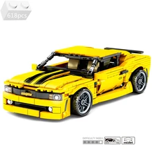 

2021 NEW High-tech Camaros Sports Racing Car Pull Back Building Blocks Kit Bricks Supercar Classic Model Toys For Kids Boys Gift
