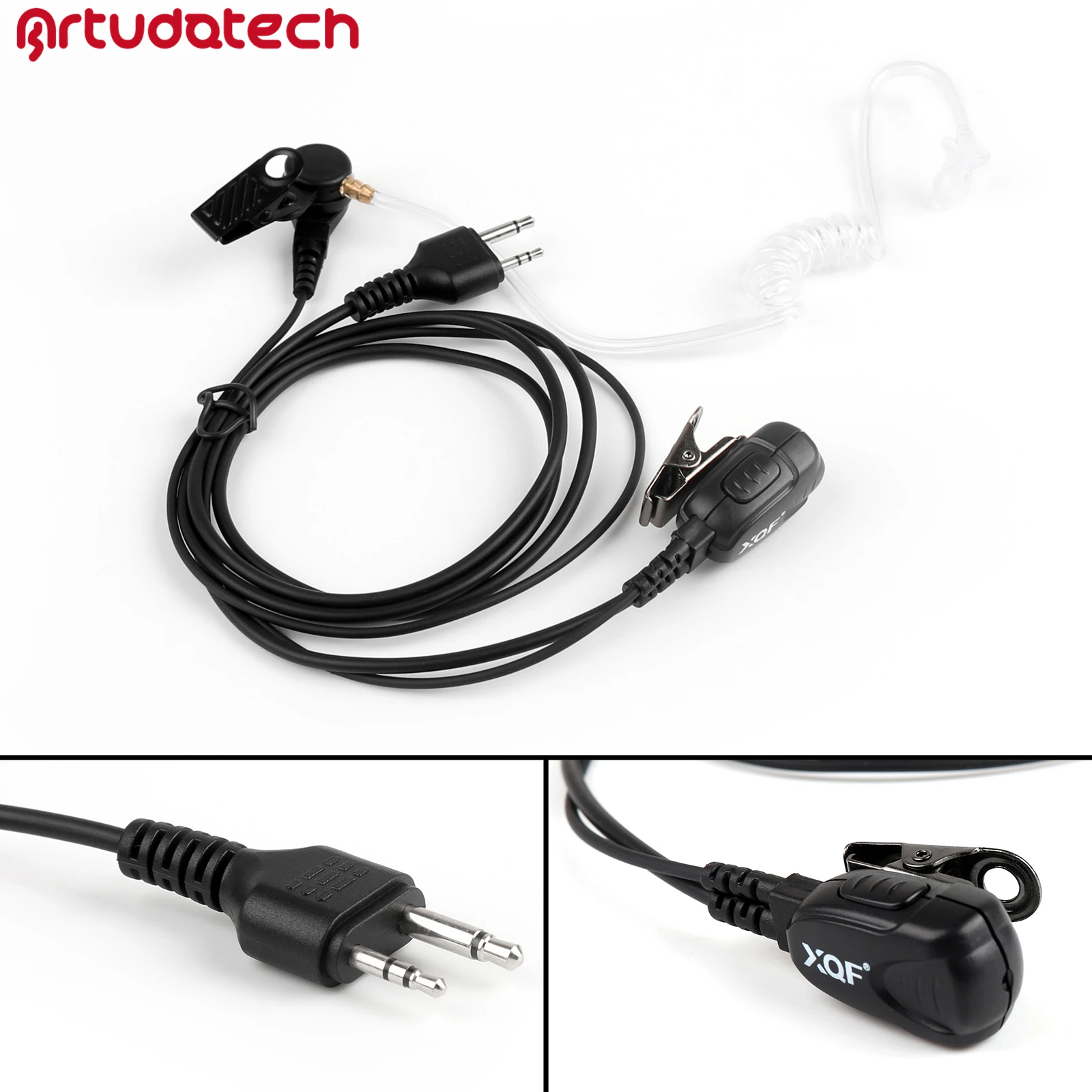Artudatech Скрытая Акустическая трубка гарнитура PTT Mic наушники для MIDLAND GXT250 GXT400 GXT650 GXT