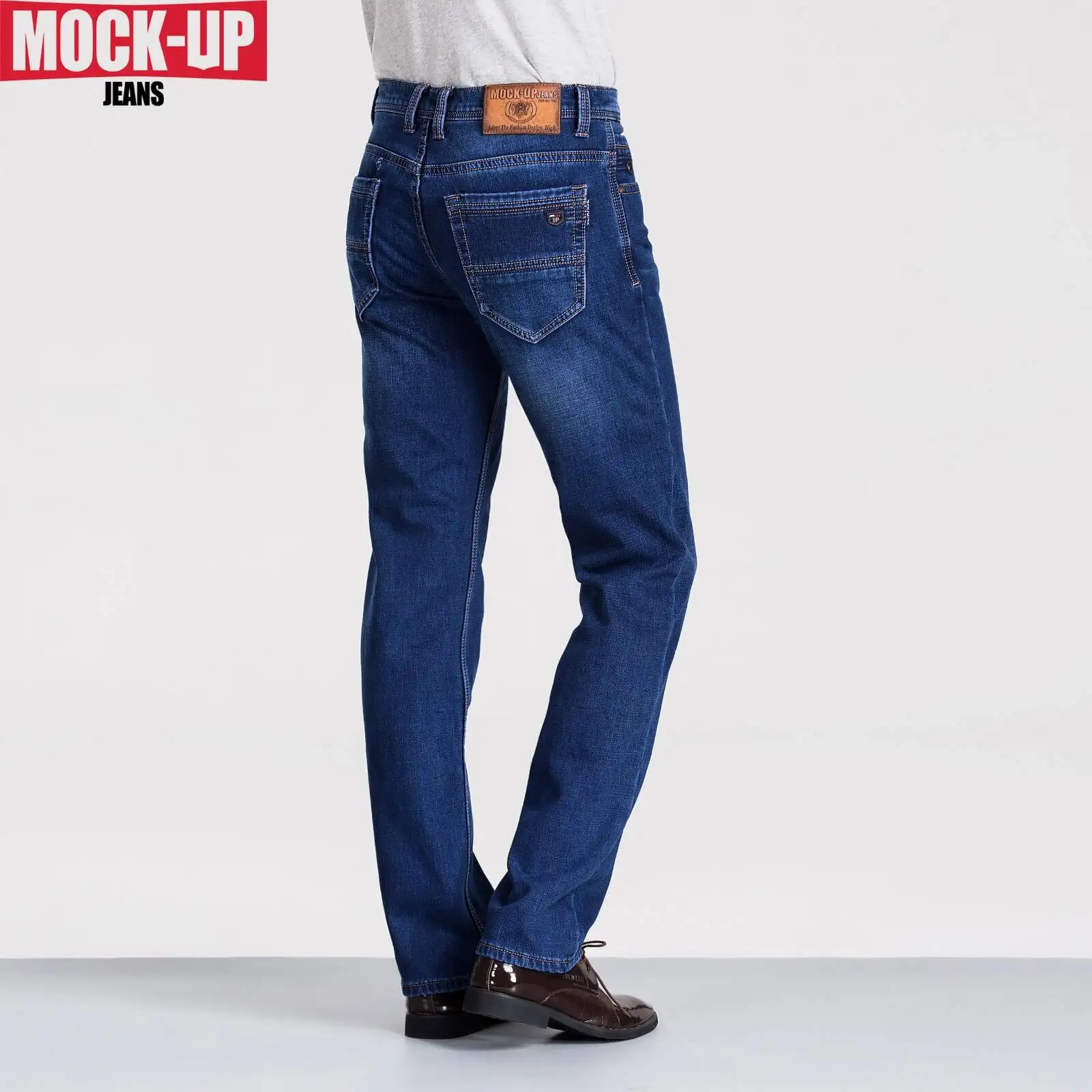 Mock Up бренд MPF803 зимние меховые теплые мужские джинсы Homme Брюки Dsq джинсы в стиле хип-хоп облегающие деловые джинсы обычный крой S Европейский 38 размер