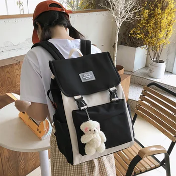 

NEW Real Photo Wild Schoolbag Female Korean High School Student Junior High School Student Backpack Mori Shoulder Bag