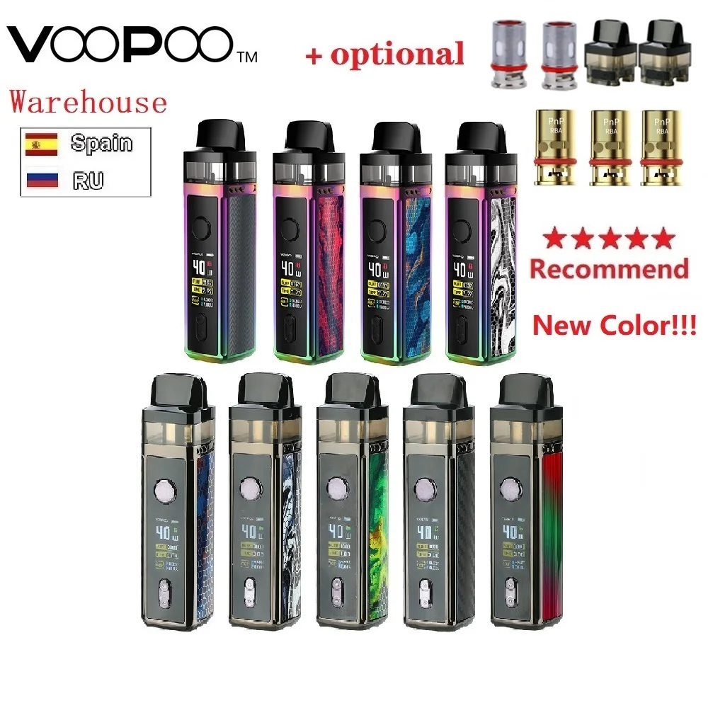 Популярный VOOPOO VINCI Mod Pod Vape комплект электронной сигареты с аккумулятором 1500 мАч и 5,5 мл Pod и 0,96 дюймовый TFT цветной экран Vs Drag Nano/Shogun