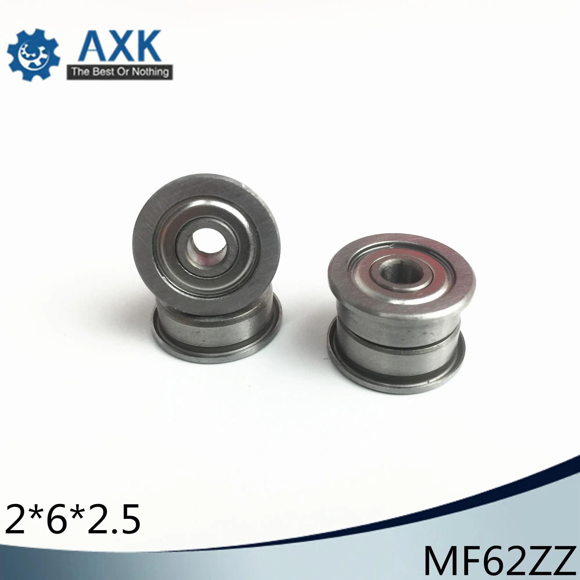 MF62ZZ Flange Bearing 2x6x2.5 mm ABEC-1 ( 10 PCS ) Miniature Flanged MF62 Z ZZ Ball Bearings