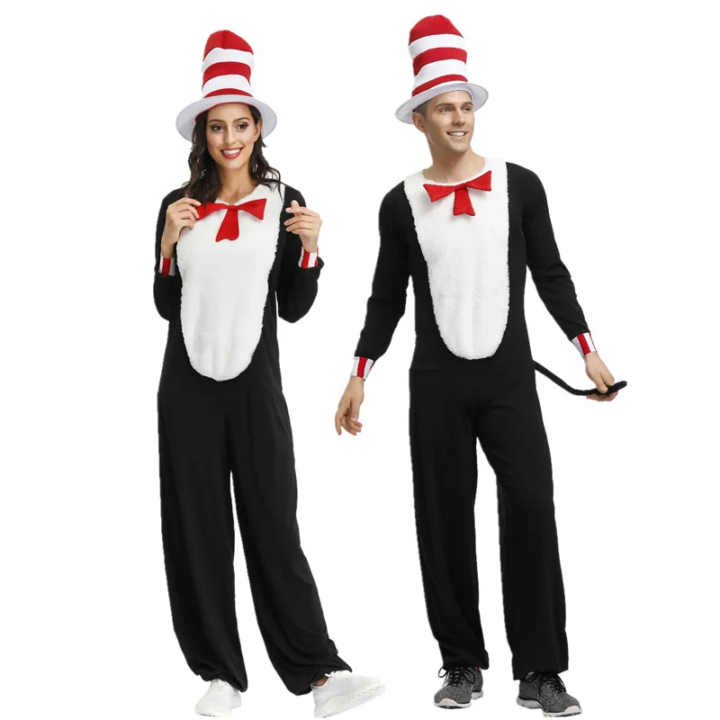 

New Style Halloween Cosplay Clothing Clown Men And Women Adult Clown Suit Makeup Ball Couples Clown Set