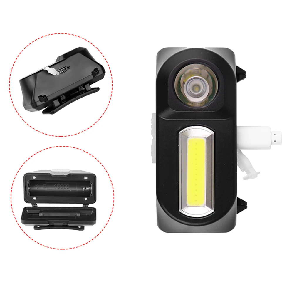 Litwod 1804 Sensor LED Headlamp Headlights Outdoor Camping Portable Mini XPE+COB Headlamp USB Charging Fishing Light for 18650