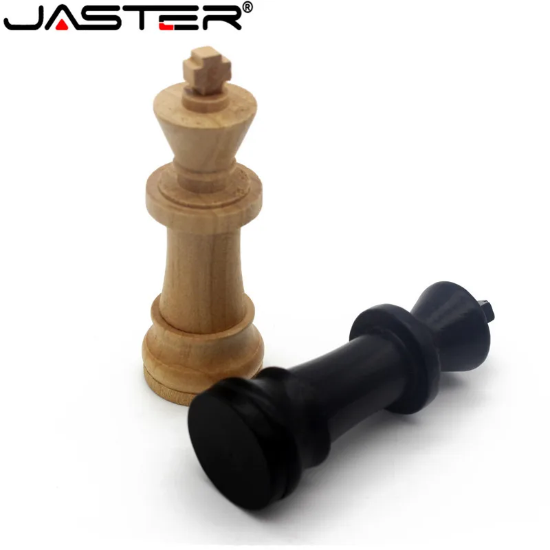 Jaster Pendrive Xadrez Internacional de Madeira Usb Criativo 4gb 16gb 32gb 64gb - Imagem 3