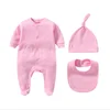 Personalized Newborn Outfit with Hat + Bib clothes set Custom Baby One Piece Bodysuit Set Baby Shower Gift Coming Home Outfit 3