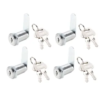 

uxcell Cam Locks 30mm Cylinder Length Fits Max 7/8-inch Thick Panel Keyed Alike 4Pcs