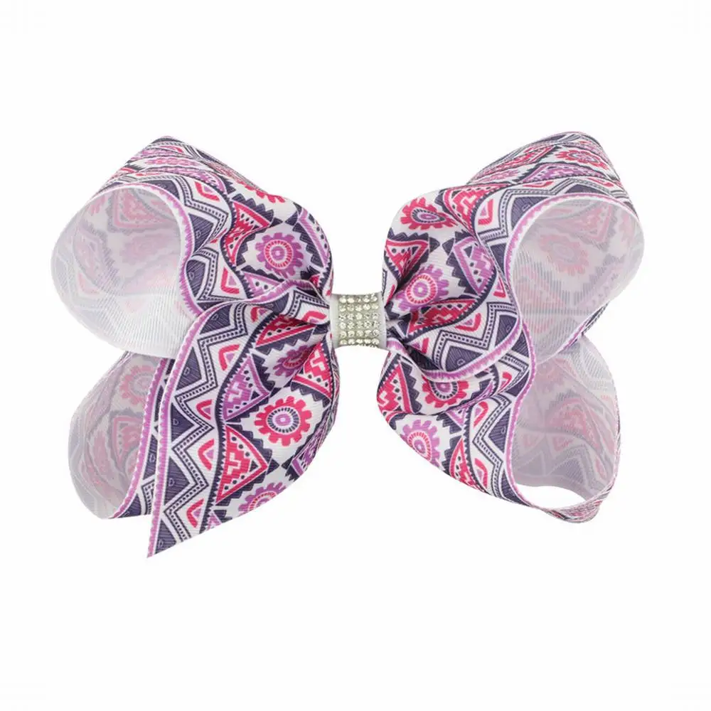 1Pcs 8" Fabric Bows Hair bow Hair Clips Bow Clips Fabric bow Hair Grips Girls Women Hair Accessories Headwear China folk-custom