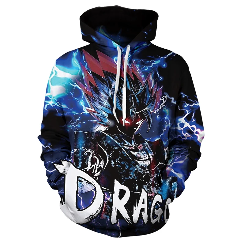 

Anime Dragon Ball Z Pocket Hooded Sweatshirt 3D Printing Pullover Men's Women's Long Sleeve Handsome All-match Fashion Hoodie