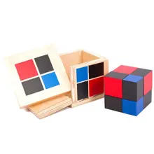 Binomial – Cube en bois pour enfant de 2 ans, jouet éducatif pour l'apprentissage des maths, méthode Montessori