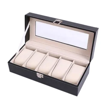 

8 Slots Grid PU Leather Wrist Watch Display Box Jewelry Storage Organizer Case Watch Display Box Storage Holder New