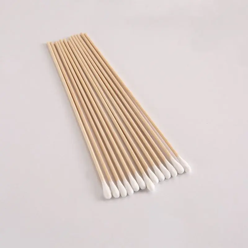 

200Pcs/Bag 15CM Long Wooden Handle Cotton Swab Single-Head Q-Tips Ear Nose Cleaning Sterile Sticks Makeup Applicator Remove Tool