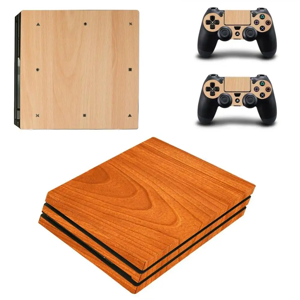 PS4 Pro деревянная зерновая наклейка PS 4 Play station 4 Pro виниловая наклейка s Pegatinas для playstation 4 Pro консоль и контроллер - Цвет: YSP4P-0215