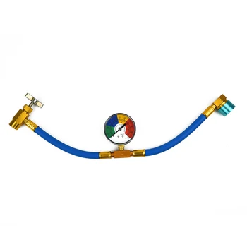 

Car Hose Gauge R-1234yf Blue Air Conditioner Charging 100PSI Accessories