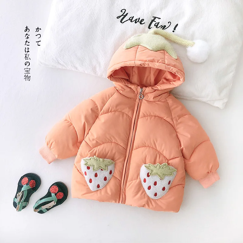 

Baby Girls Winter Coats Jackets For Girl Cotton Thick Warm Kids Outerwear 2019 Cute Hooded Toddler Parkas Baby Girl Clothes