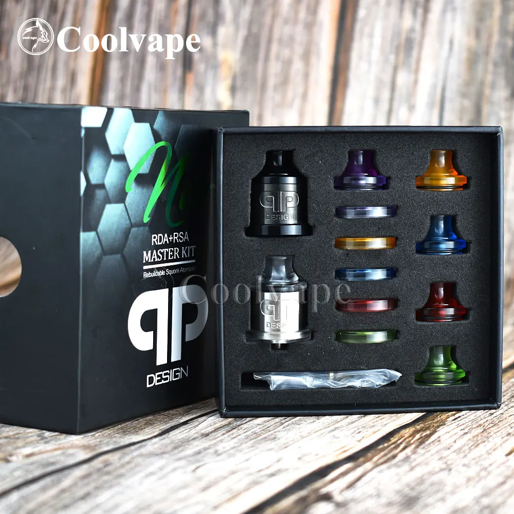 Coolvape QP Design Nio RDA RSD master kit с bf pin верхним потоком воздуха регулируемый испаритель