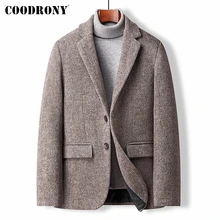 

COODRONY Brand Wool Jackets Men Clothing New Autumn Winter Soft Warm Blends Coat Classic Casual Solid Color Thick Overcoat Z8018