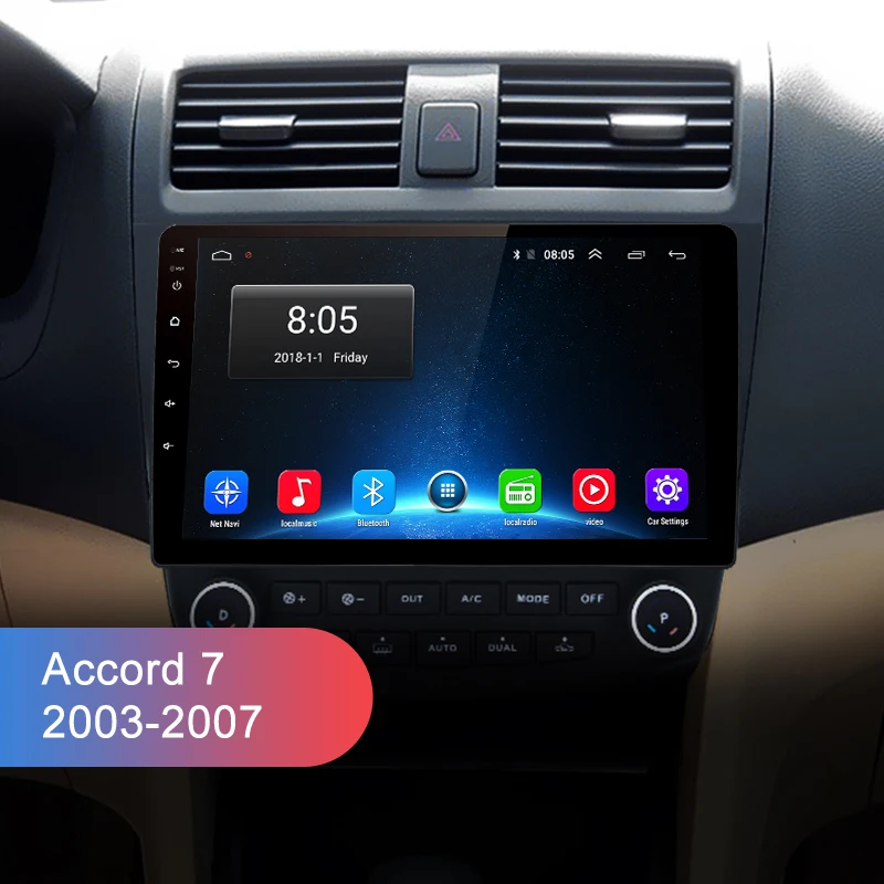 AWESAFE для Honda Accord 7 2003 2004 2005 2006 2007 Автомобиль Радио Мультимедийный видеоплеер gps без 2din 2 din Android 8,1 2G+ 32G