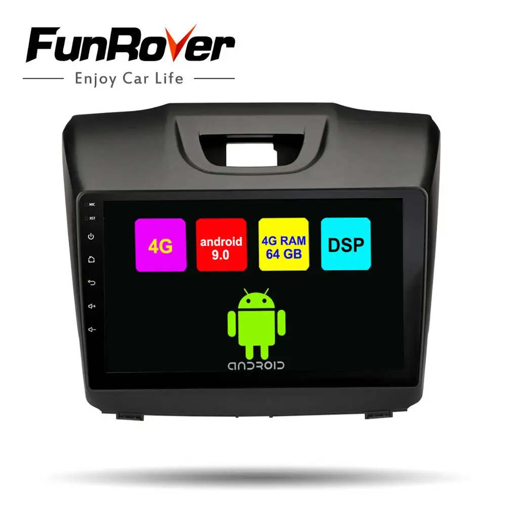 Funrover android9.0 2 din Автомобильный мультимедийный dvd-плеер для Chevrolet Trailblazer Colorado S10 Isuzu