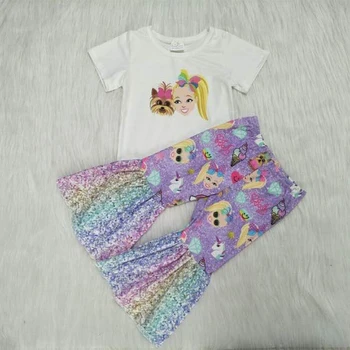 

Girls Clothing Sets 2019 Dog Girl Baby Clothes Set Cotton Tshirt Pants 2 pcs Kids Suit Children Clothes