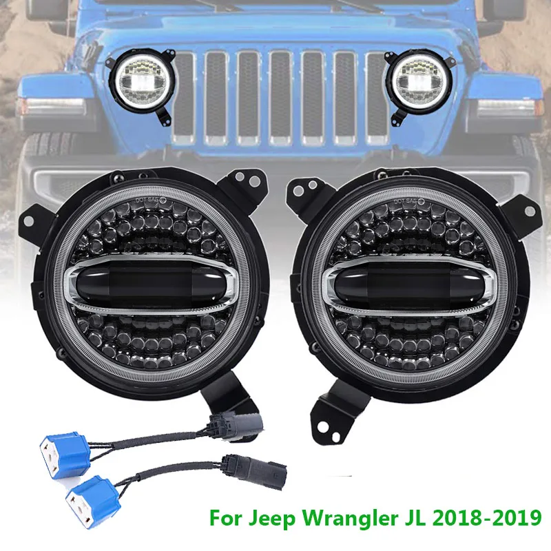 7 inch Led Headlight with DRL Turn Signal Halo + Omnidirectional