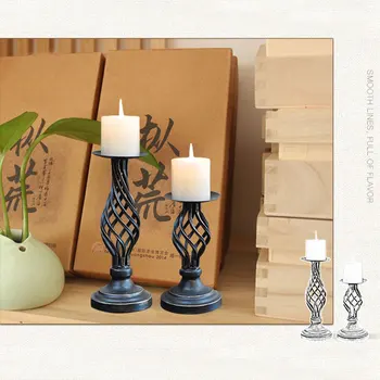

New 3pcs/2pcs Vintage Hollow out Candlestick Romantic Candlelight Dinner Props Wax Candle Rack Home Wedding Desktop Retro Decor