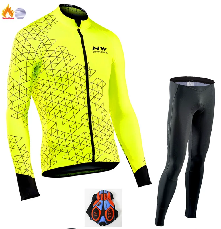 Ropa Ciclismo мужская зимняя велосипедная Джерси с длинным рукавом термальная флисовая велосипедная одежда для горного велосипеда велосипедная одежда гоночные спортивные костюмы - Цвет: Winter Cycling suit
