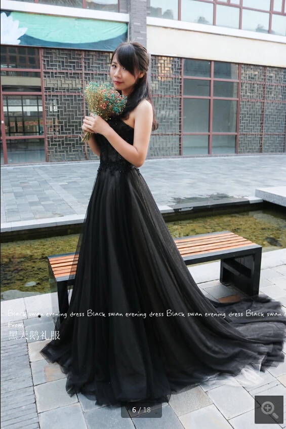 black champagne a line lace appliques beaded stylish prom dresses strapless sweetheart neck court train prom gowns hot sale