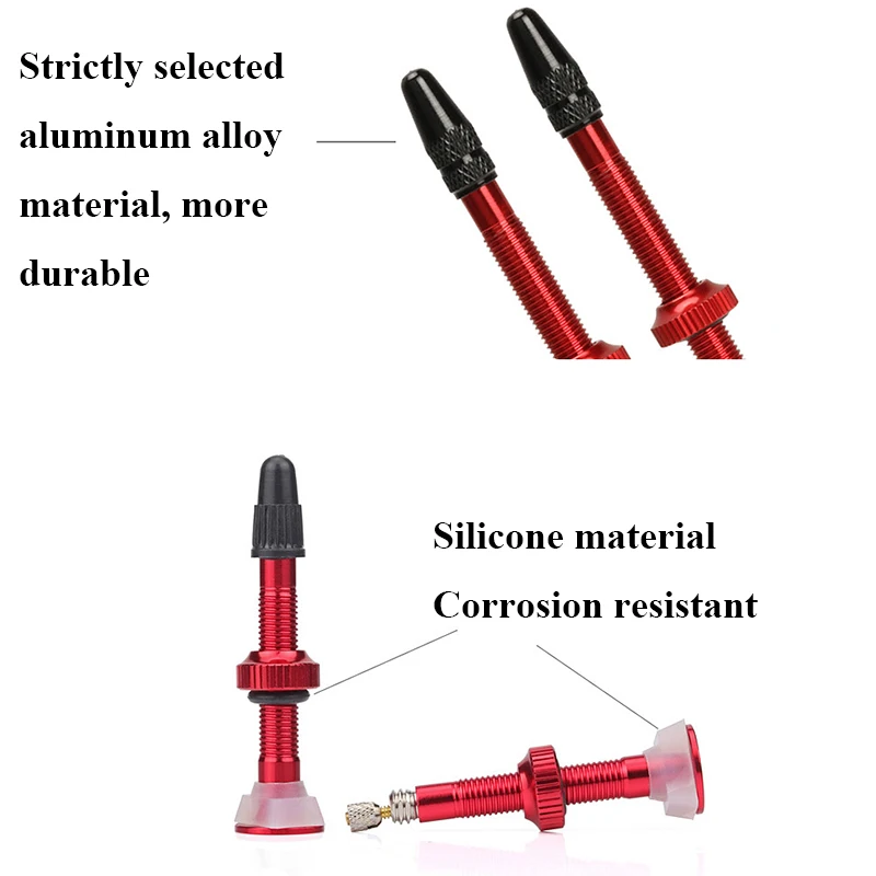 1 шт. расширитель клапанов для велосипеда 40/60 мм AL MTB для горного велосипеда, вакуумная трубка, сердечники для бескамерных шин, Аксессуары для велосипеда