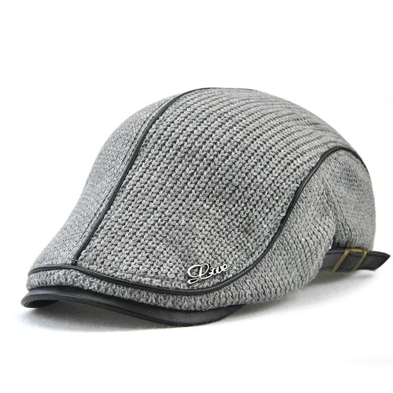 Beret Hat Woolen Beret Knitted Beret for Men