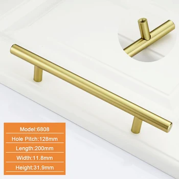 Furniture Handle Cabinet Drawer Knobs Door Handle Pulls Aluminum Alloy 96128160256mm Hole Pitch Kitchen Cupboard Handle