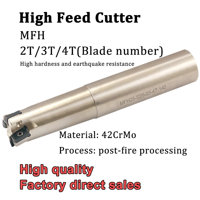 

MFH 16/20/25 MM High Feed Cutter Milling Holder CNC Cutting Tool Precision Miller Cutter Shank Bar for LOGU030310 Inserts