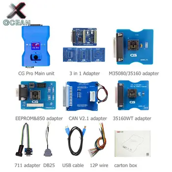 

2019 Original CG Pro 9S12 for Freescale key Programmer with CAN V2.1/35160WT/3IN1 Adapters Full Version Next Generation of CG100