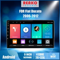 REAKOSOUND autorradio para coche Fiat Ducato, reproductor Multimedia con Android, Wifi, navegación GPS, unidad principal de Radio, 9 ", 2 Din, 2006 2016